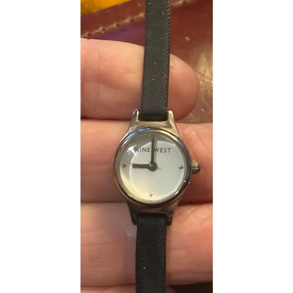 Women's Petite 16mm Silver Tone Nine West Watch